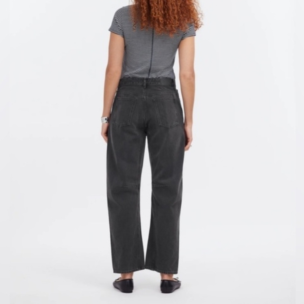 Madewell Jeans Darted Barrel-leg Classic Black Women's Size 30 - Picture 3 of 16